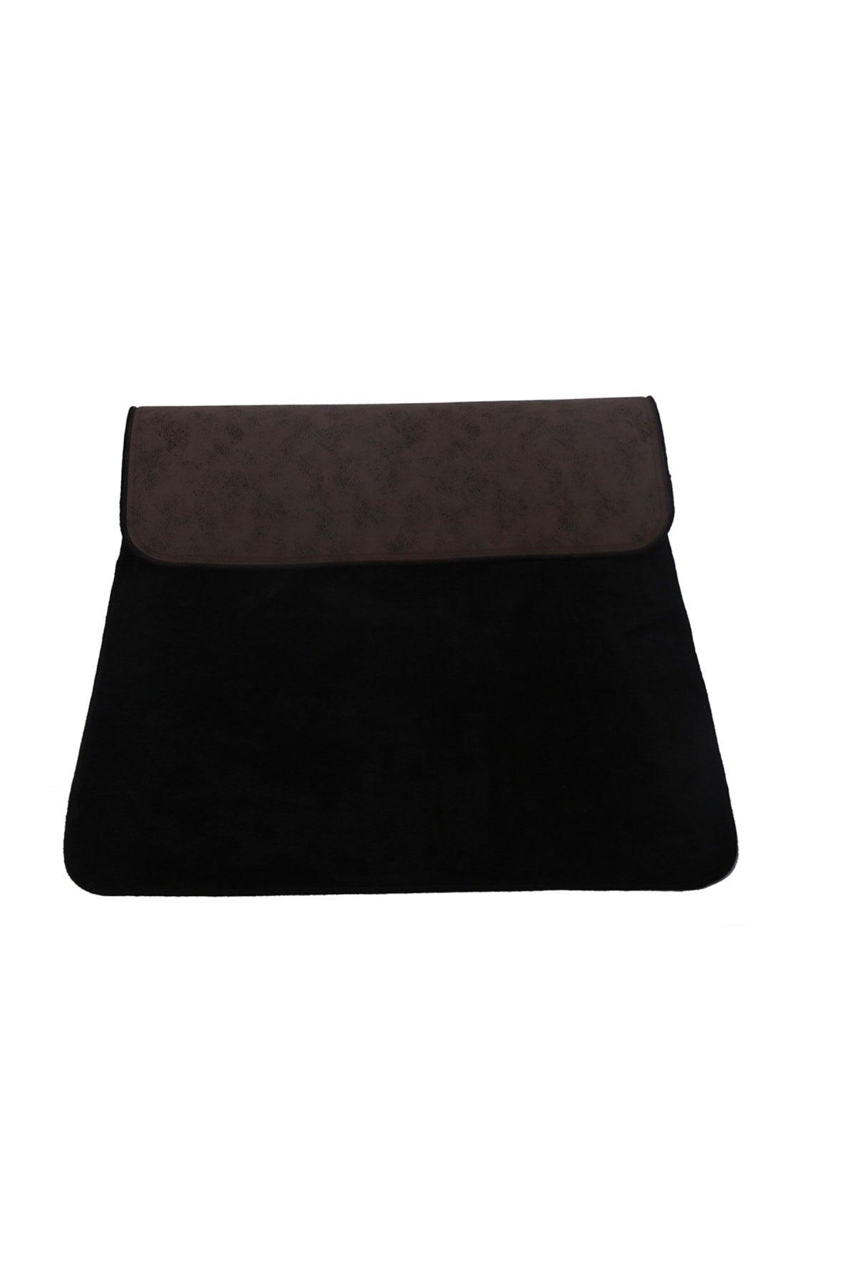 Unicolor Plain Black 2 Piece Bath Mat Rug Set Non-Slip Toilet Seat Base Set - Swordslife