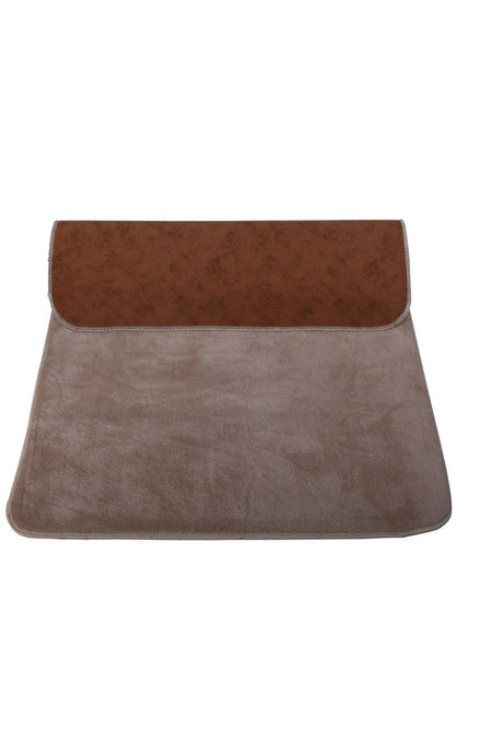 Unicolor Plain Mink 2 Piece Bath Mat Rug Set Non-Slip Toilet Seat Base Set - Swordslife