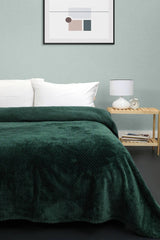 Unicolor Welsoft Double Bedspread - Emerald - Swordslife