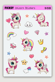 Unicorn Unicorn Sticker Set - 19