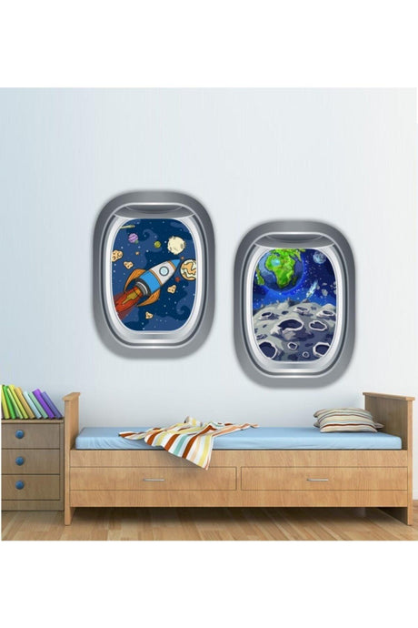 Space Window Wall Sticker S1 Kids Room - Swordslife