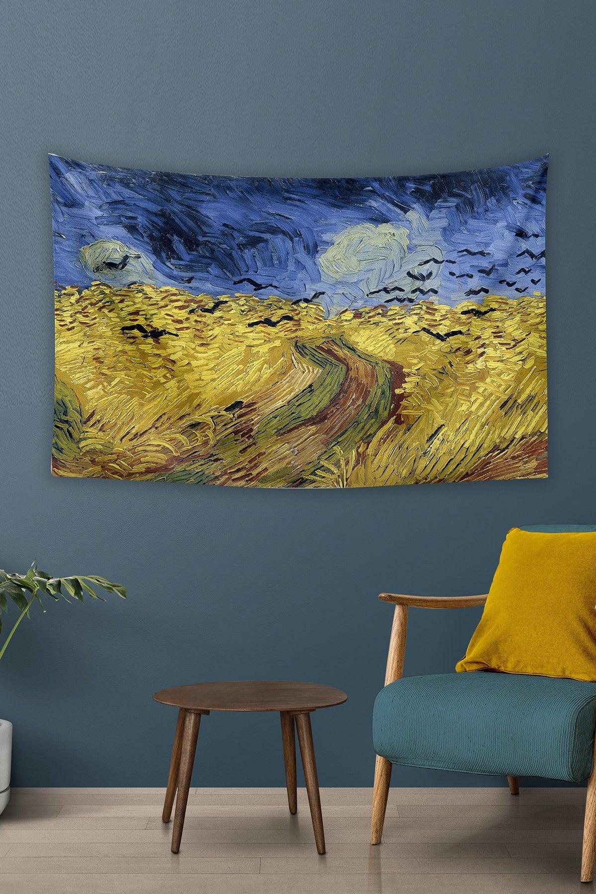 Van Gogh Crows in the Field Wall Covering Carpet 140 X 100 Cm-70x100 Cm - Swordslife