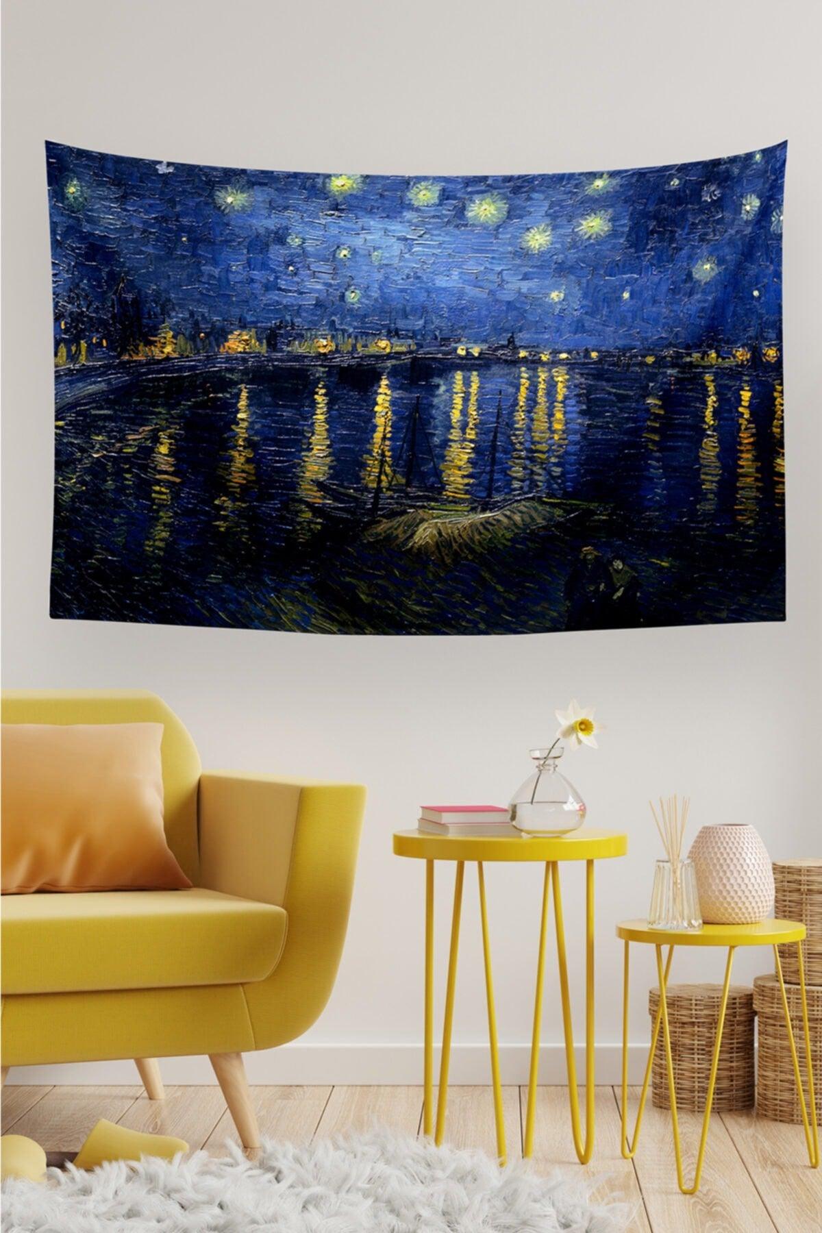 Van Gogh Starry Night 2 Wall Covering Carpet 140 X 100 Cm-70x100 Cm - Swordslife