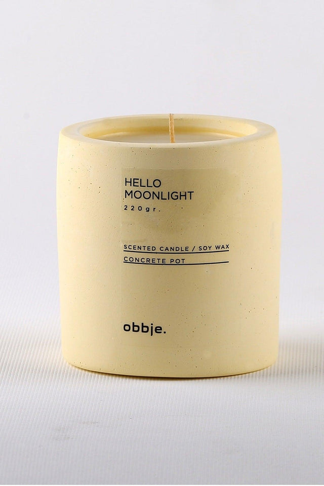 Vanilla & Marshmallow Scented, Concrete Potted Decorative Soy Candle - Swordslife