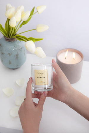 Vanilla Scented Glass Candle - Swordslife