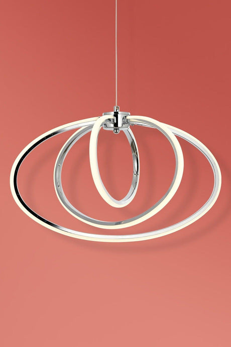 Varna Triple Chrome Led Pendant Chandelier - Swordslife