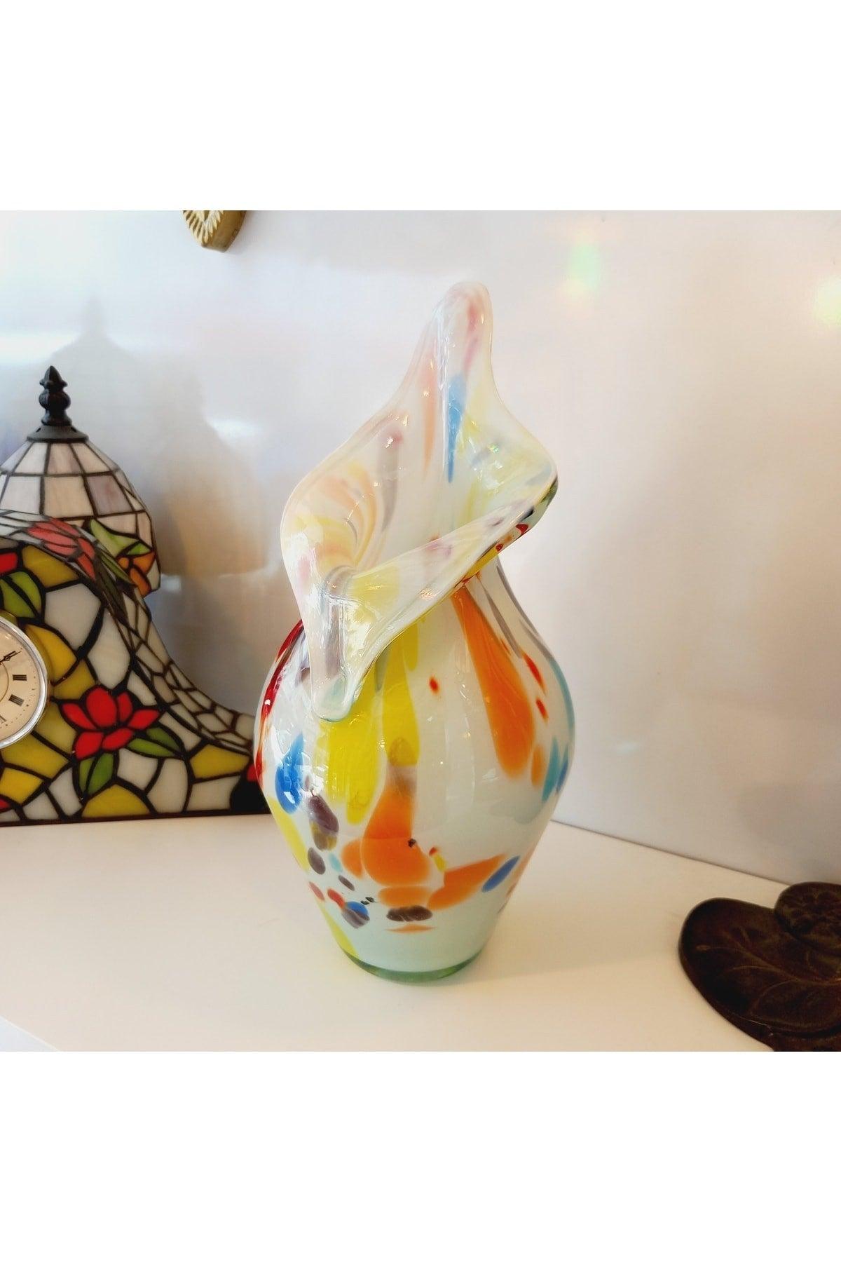 Vase Murano Style Colored Opalin Glass Vase - Swordslife