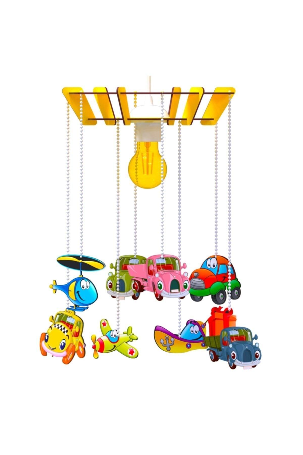 Vec Vehicles Children's Room Chandelier Lighting Wooden Pendant Lamp - Swordslife