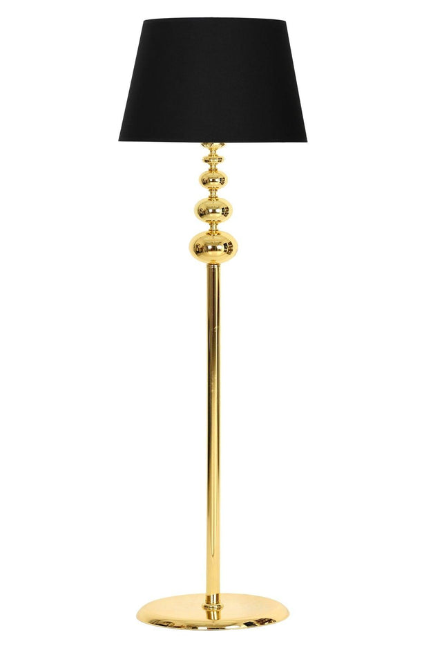 Vega Gold Plated Triple Globe Metal Floor Lamp - Black - Swordslife