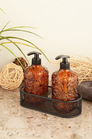 Venus Glass Liquid Soap Dispenser 2-metal Black