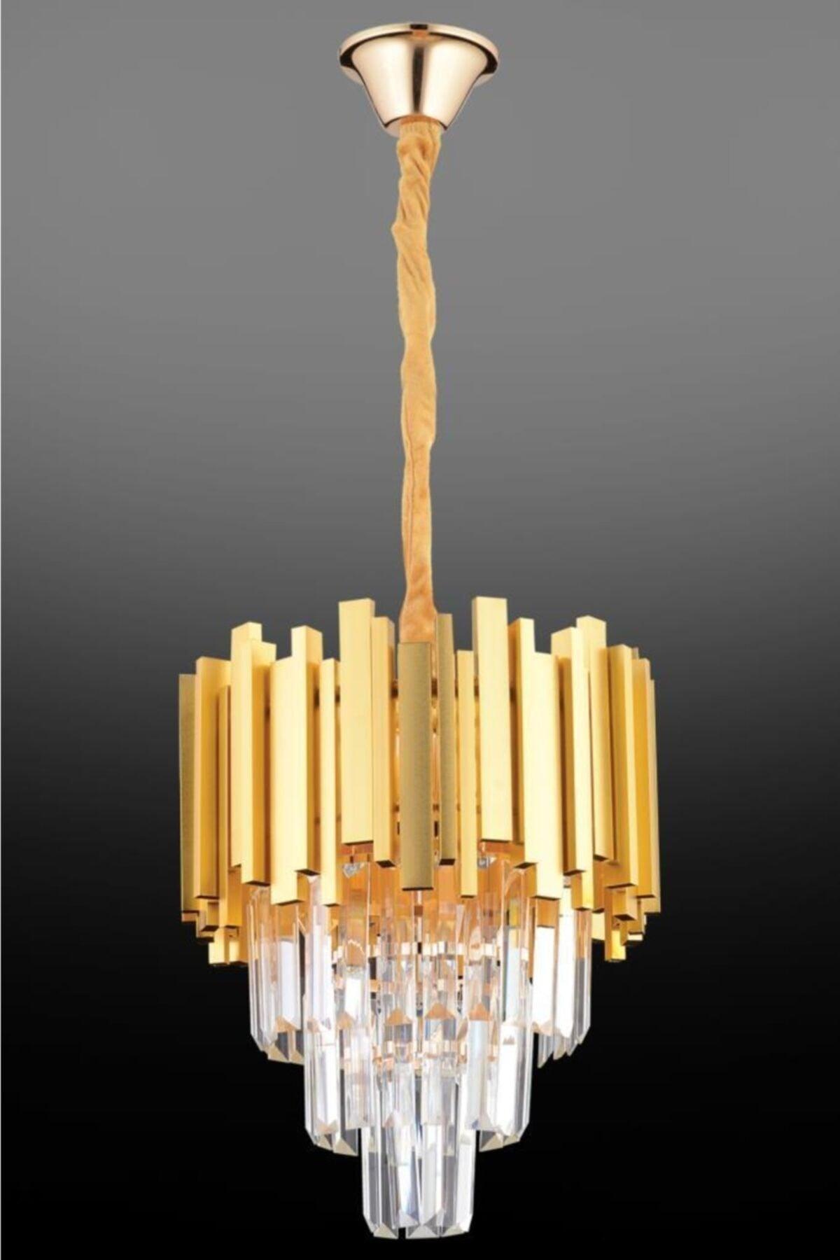 Vera 30 Gold Coffin Stone Luxury Chandelier - Swordslife