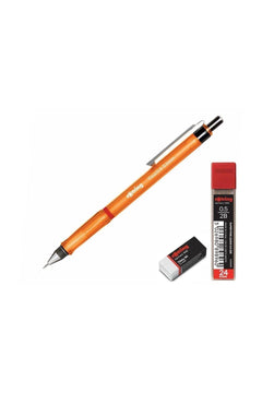 0.5 mm mechanical pencil and eraser set with precision tip and grip