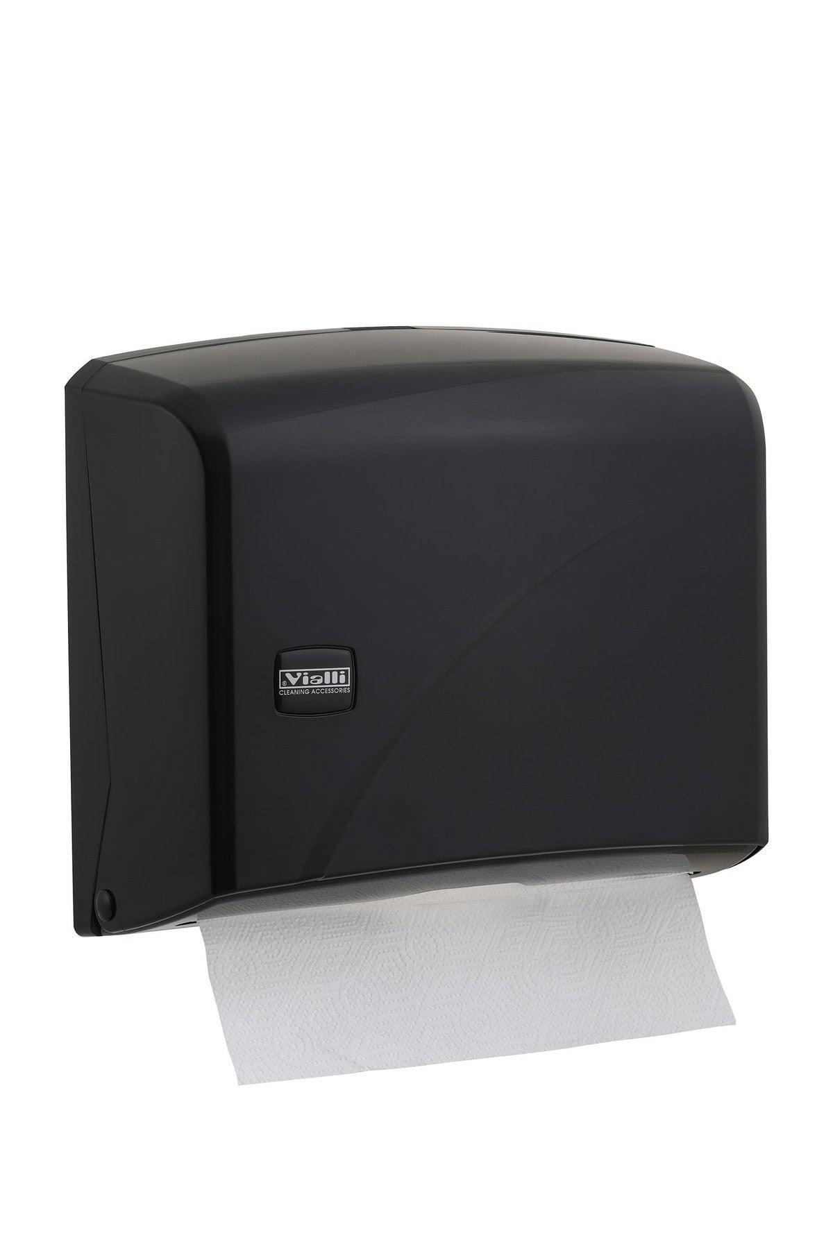 Vialli K1b Z Fold Paper Towel Dispenser 200' Black - Swordslife