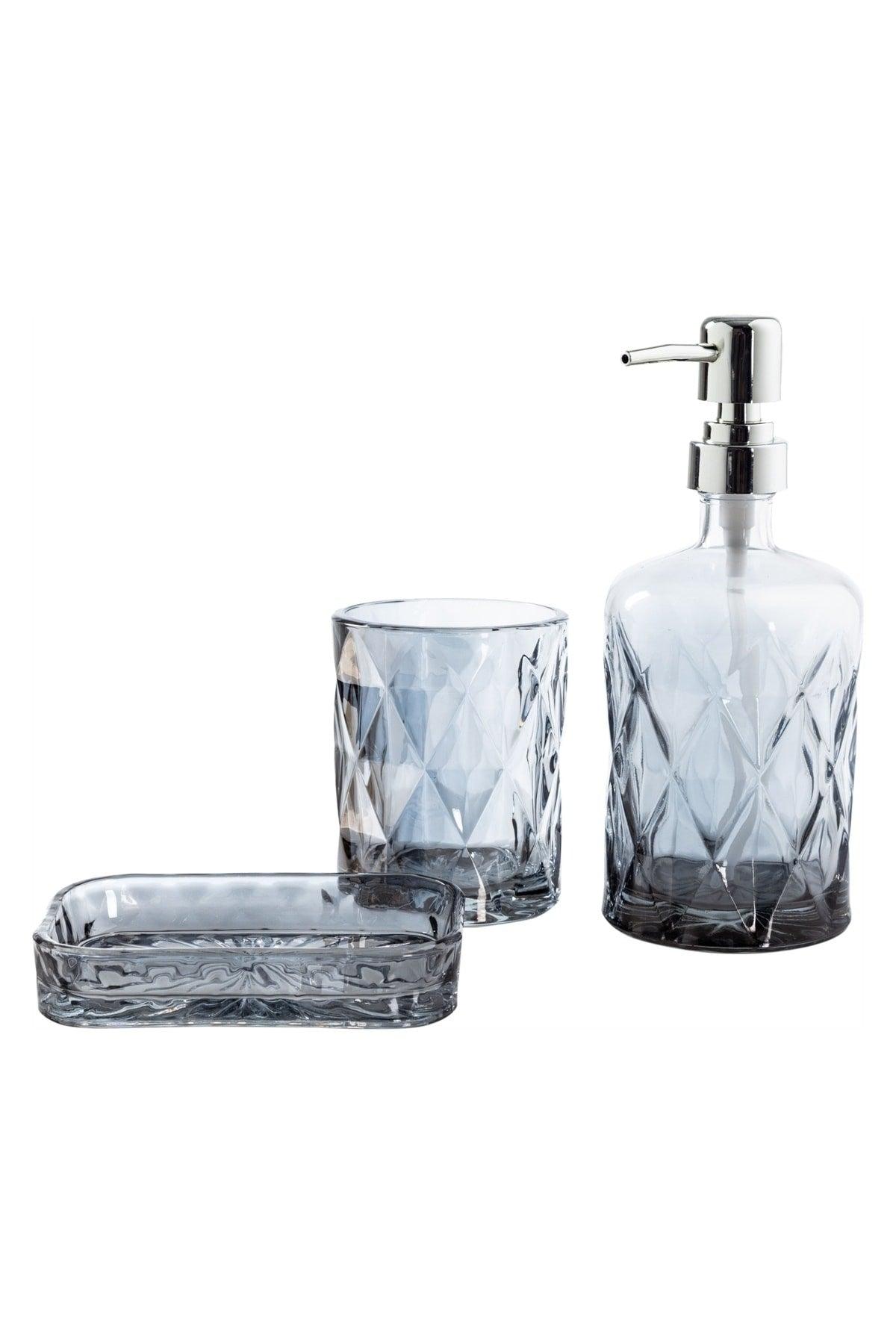 Vidrio 3 Pcs Bathroom Set Anthracite - Swordslife