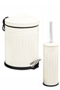 Vintage 2 Liter Trash Can Bathroom Set Cream - Swordslife