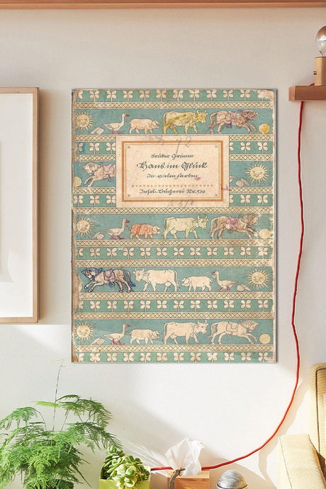 Vintage Book Covers Wall Poster Large 45x30 cm - Swordslife