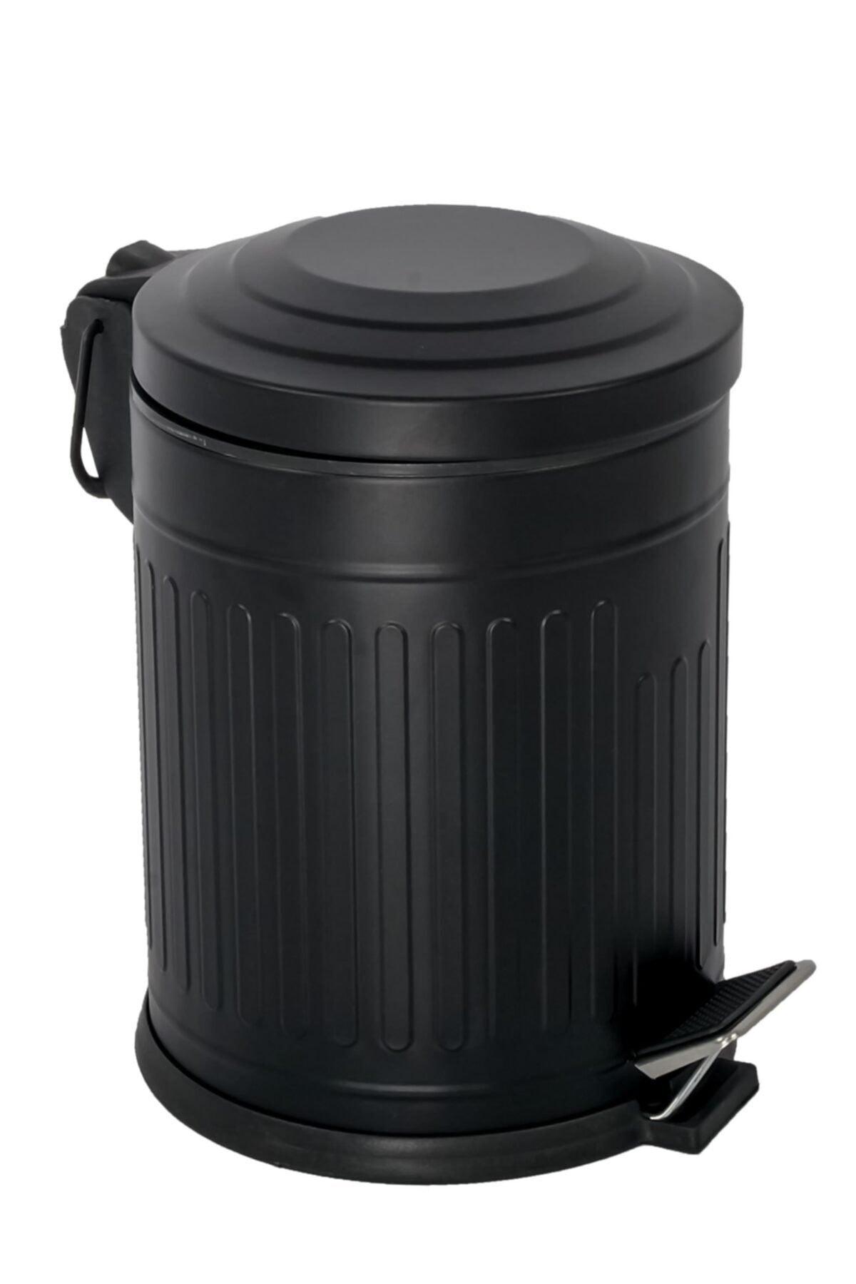 Vintage Trash Can Black 5 Lt