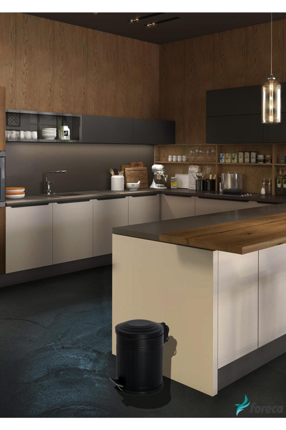 Vintage Trash Can Black 5 Lt