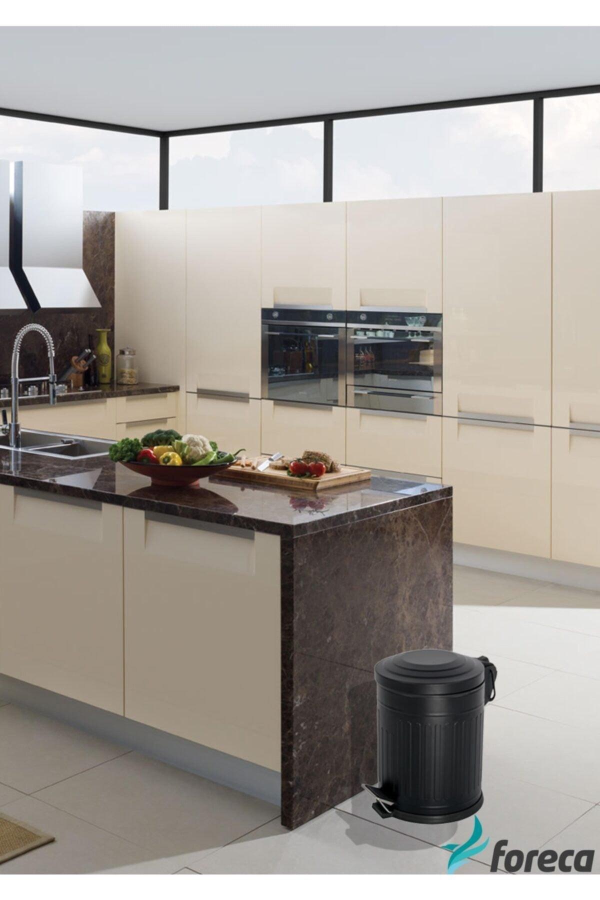 Vintage Trash Can Black 5 Lt