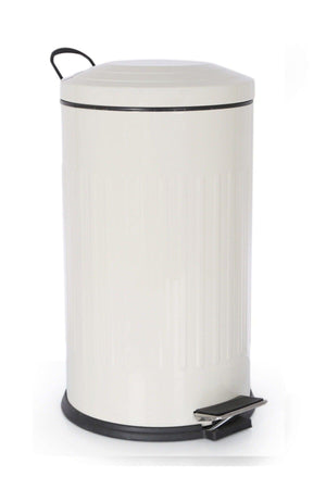 Vintage Trash Can Striped Cream 16 Lt - Swordslife