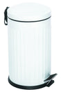 Vintage Trash Can Striped White 16 Lt - Swordslife