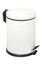 Vintage Dustbin Striped White 5 lt - Swordslife