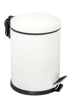 Striped 5L Pedal Bin with Stainless Steel Construction for Bathroom and Toilet
