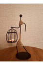 Vintage Scandinavian Iron Candlestick - Chubby Candle Holder - Swordslife