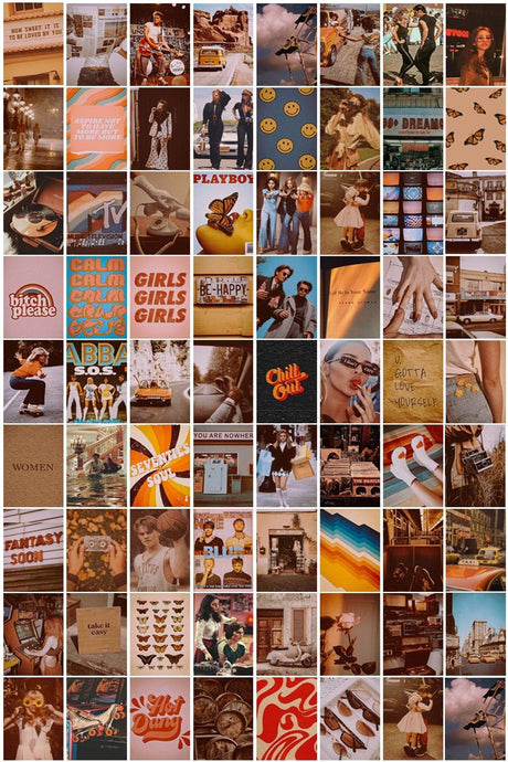 Vintage Retro 70's Poster Wall Poster Set - Swordslife