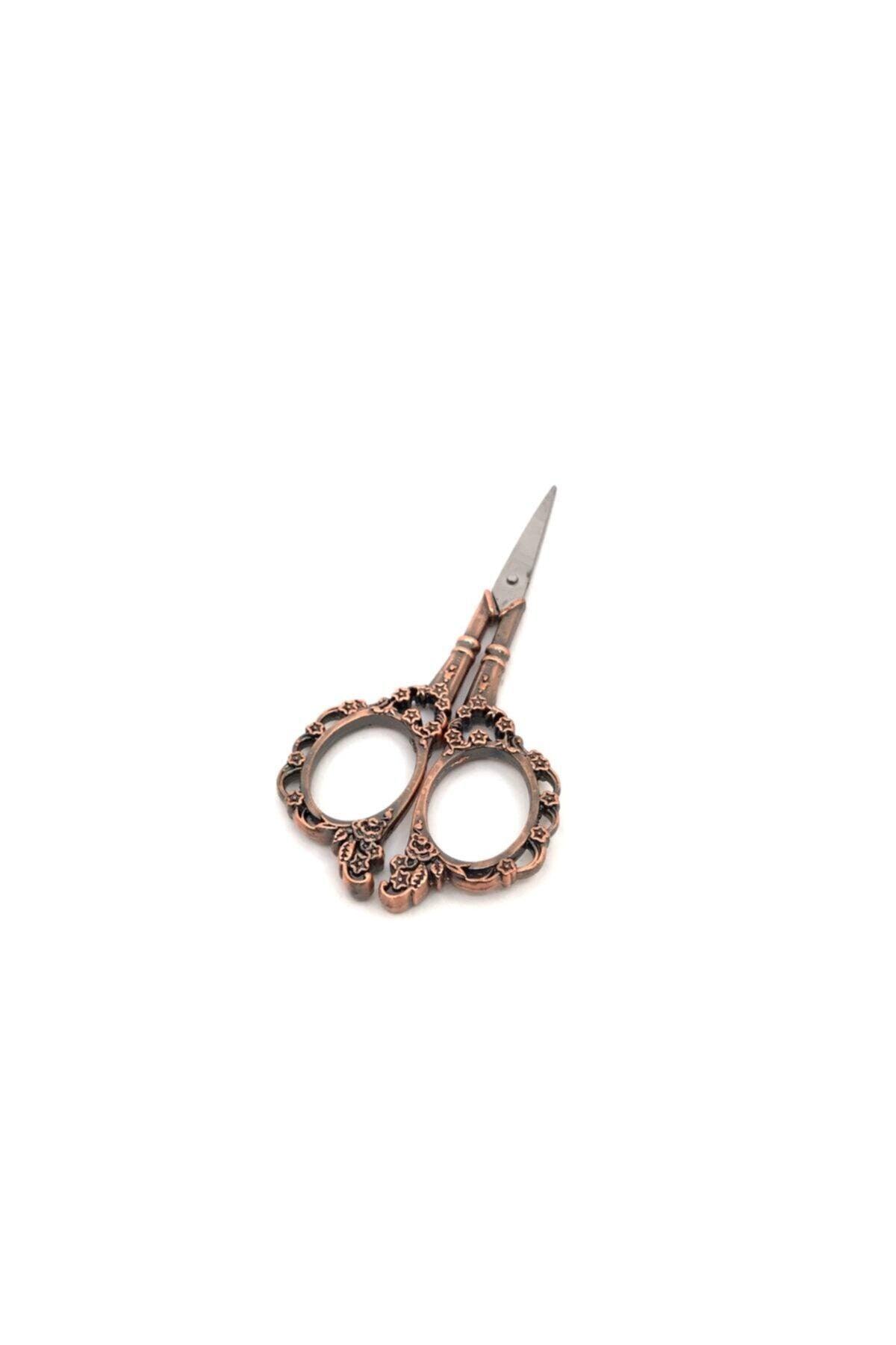 Vintage scissors copper color promise engagement scissors