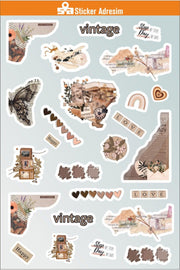 Vintage Sticker Set - Planner - Agenda -