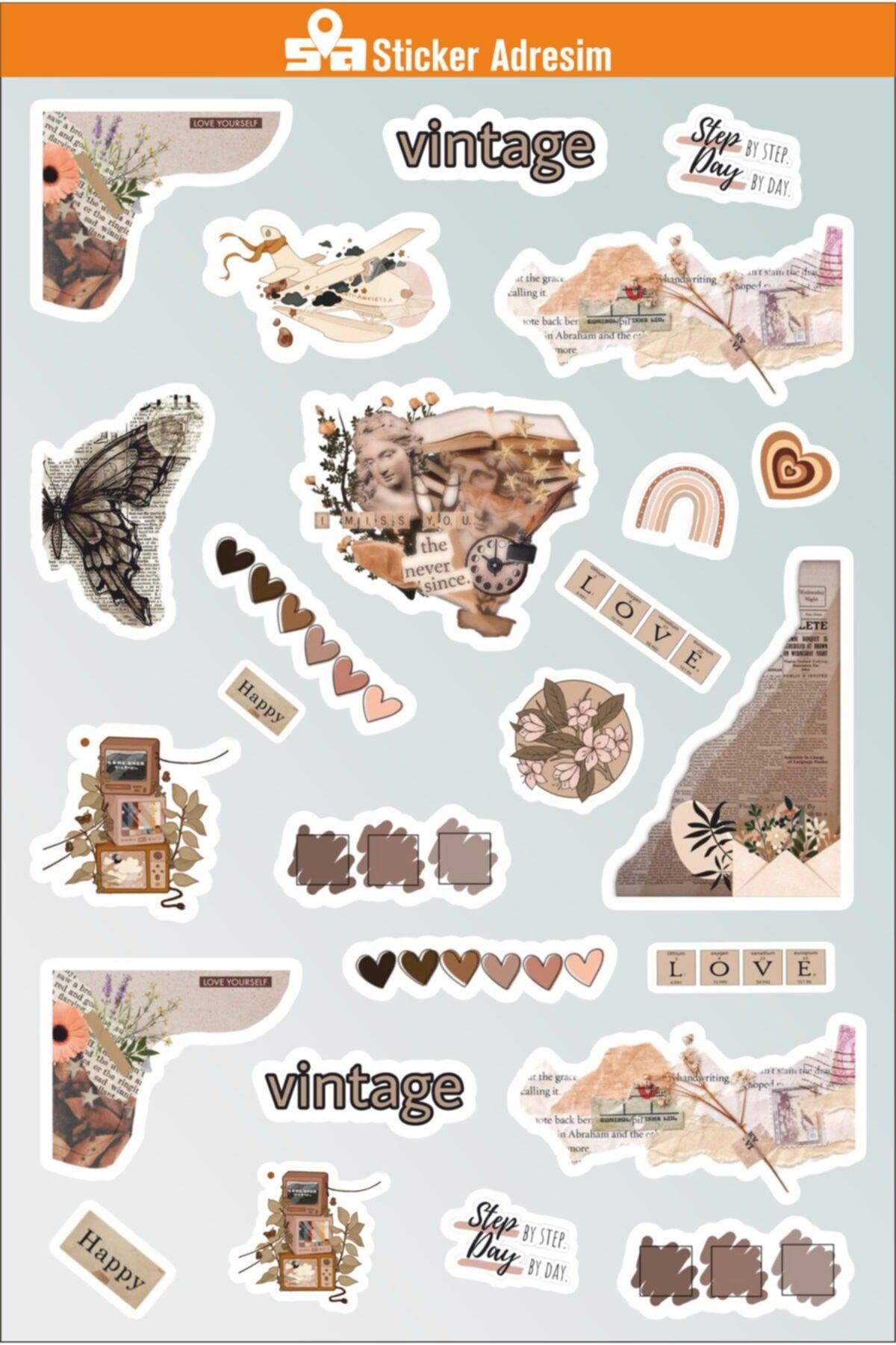 Vintage Sticker Set - Planner - Agenda -