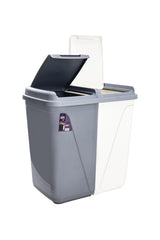 Violet 60 Liter Laundry Basket With Two Eyes Grey-white - Swordslife