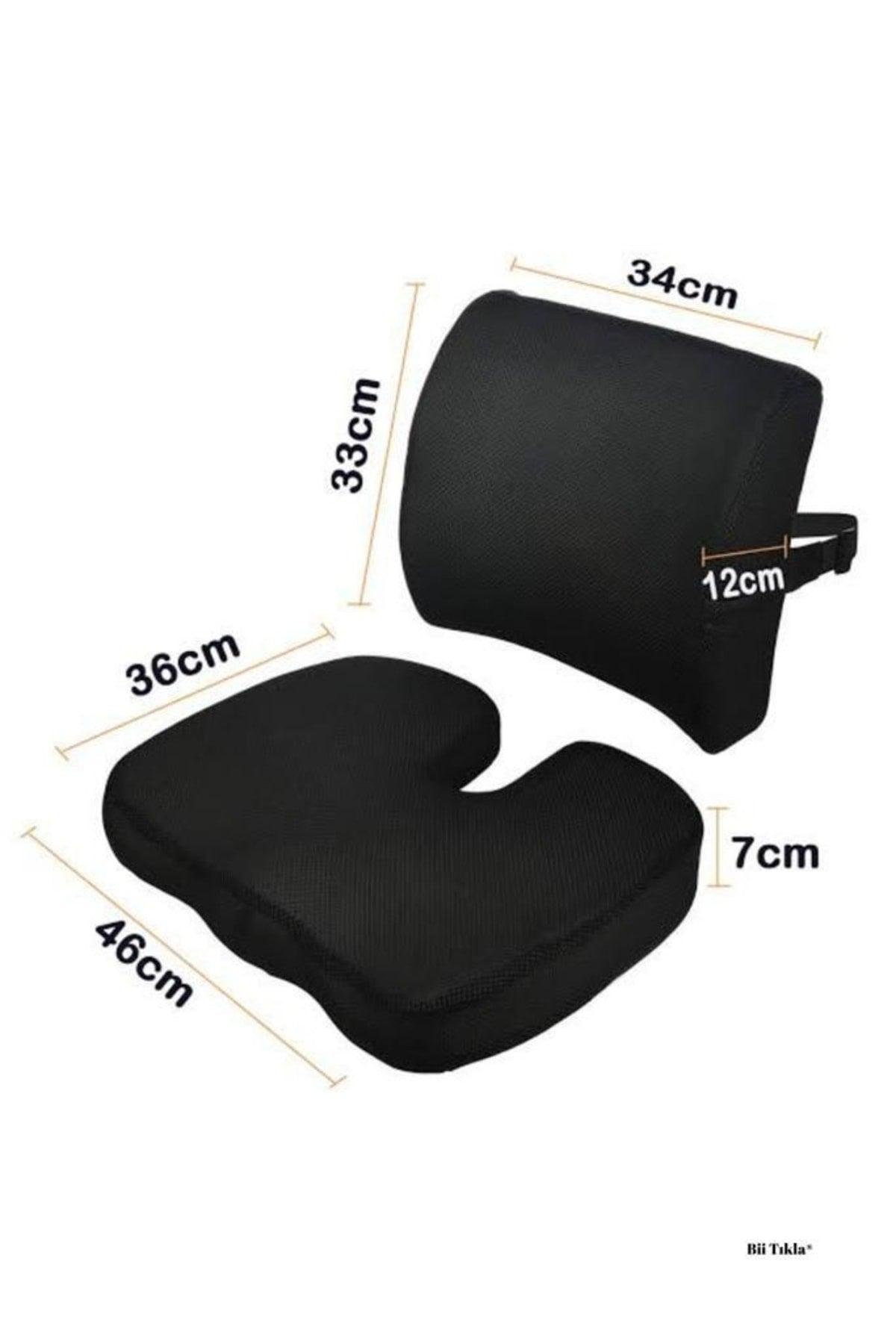 Visco Lumbar Support And Visco Seating Cushion Pillow Set of 2 - Swordslife