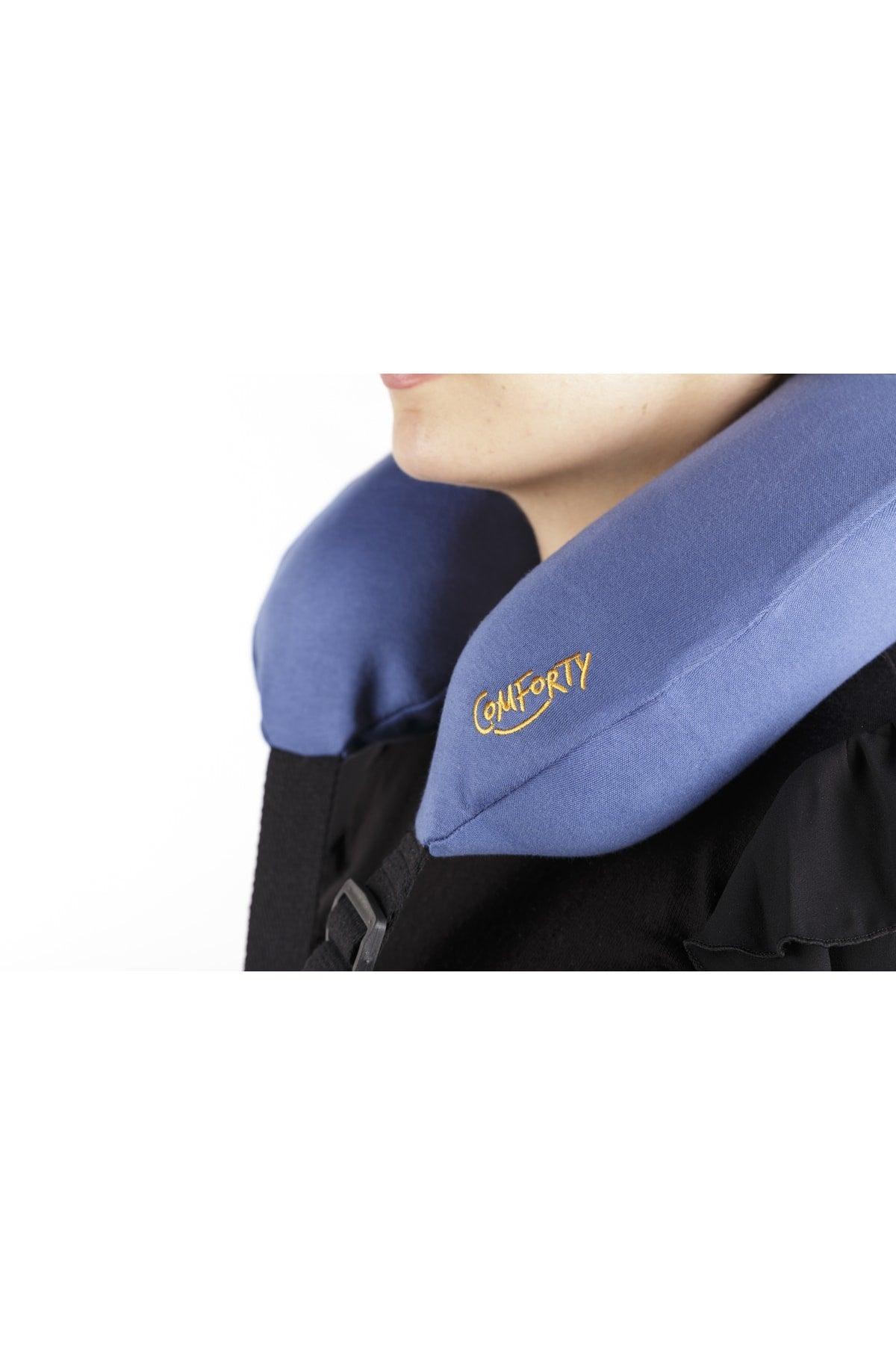 Visco Orthopedic Travel Neck Pillow Ergonomic Visco Pillow (indigo Blue) - Swordslife