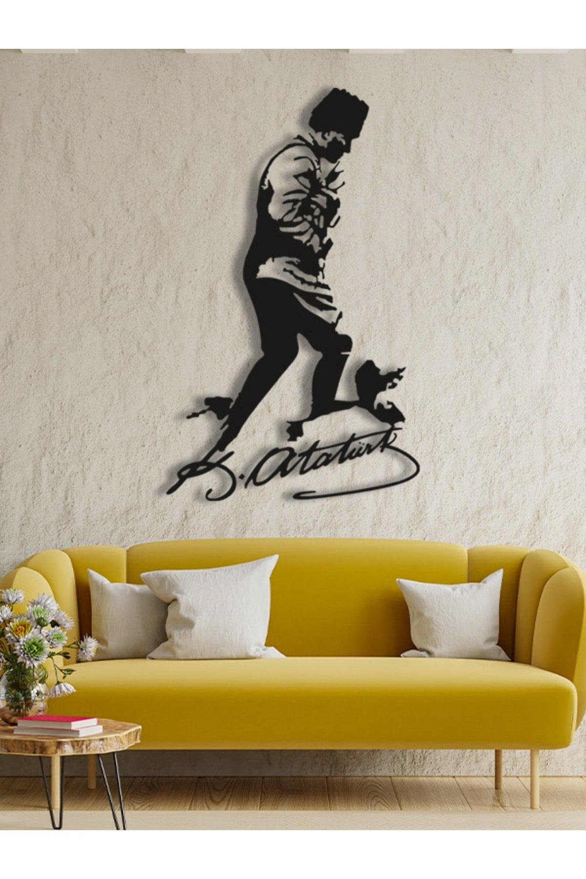 Wall Art Portrait Decorative Metal Wall Painting Signed Atatürk Kocatepe -0019 - Swordslife