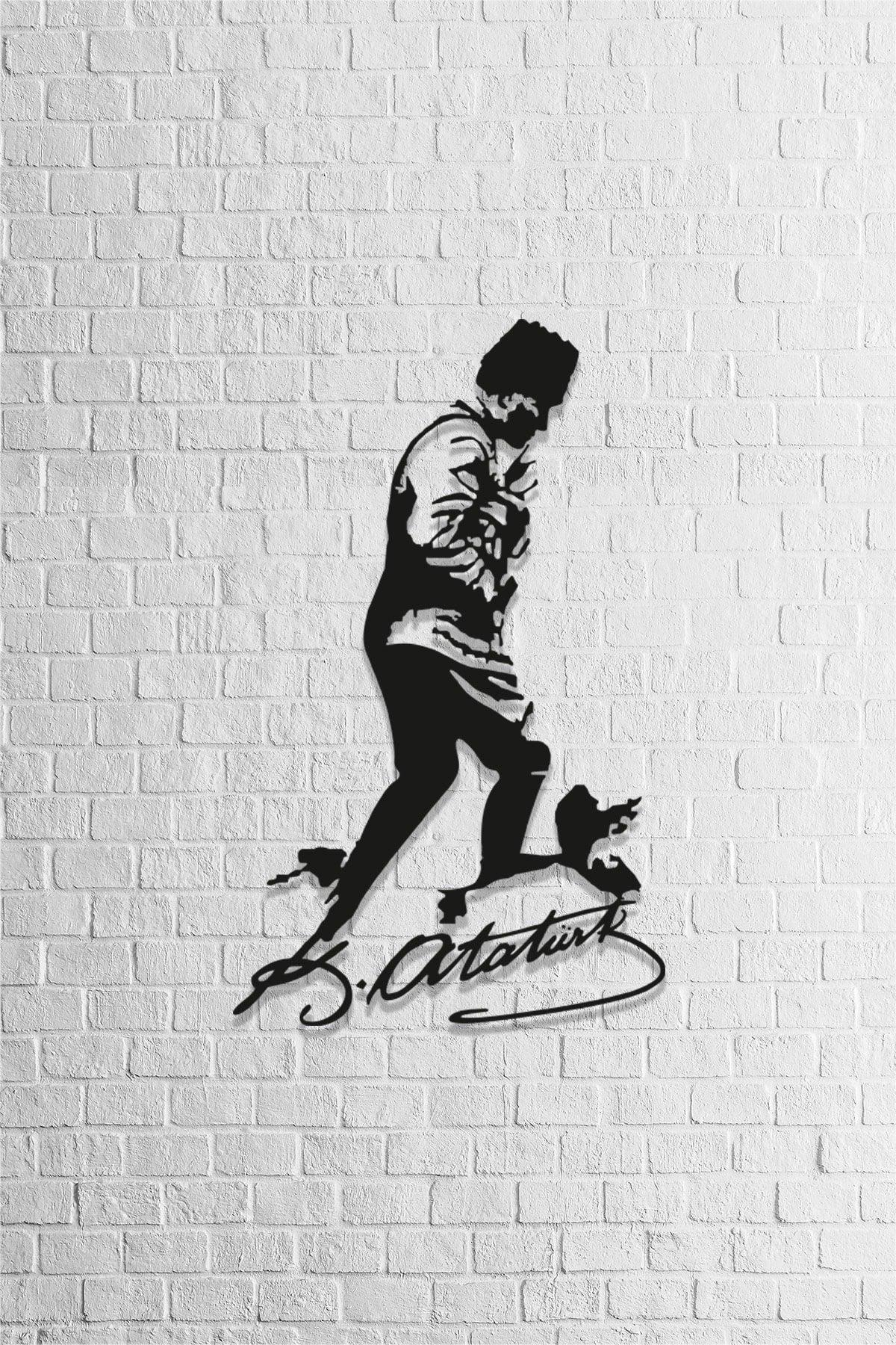 Wall Art Portrait Decorative Metal Wall Painting Signed Atatürk Kocatepe -0019 - Swordslife