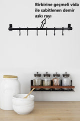 Wall Mounted Hanger with 6 Hooks - Swordslife