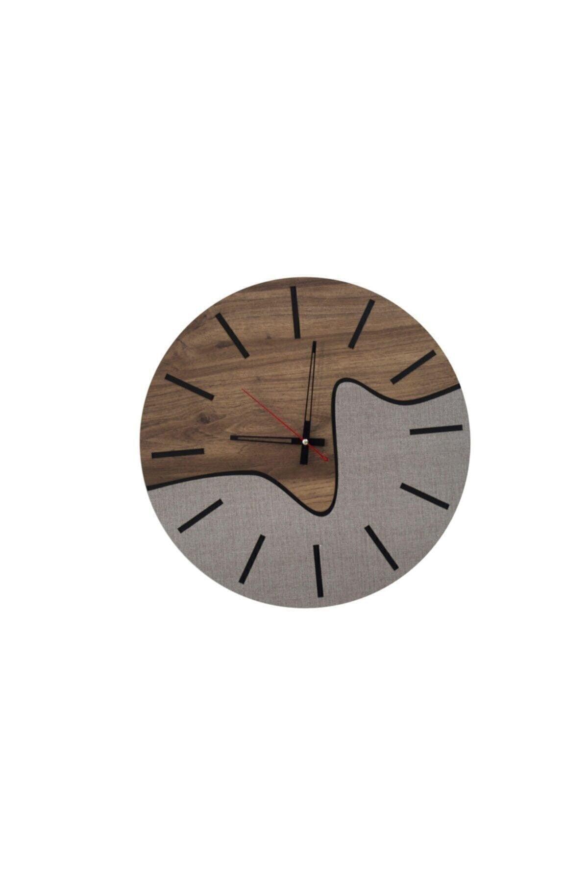 Walnut Gray Black Decorative Wall Clock - Swordslife