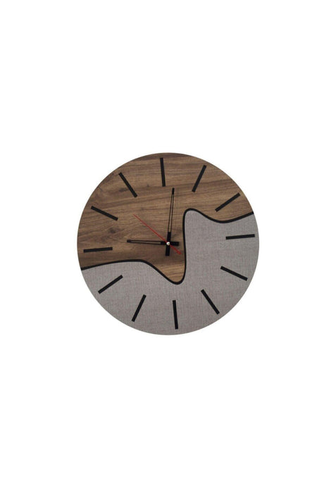 Walnut Gray Black Decorative Wall Clock - Swordslife
