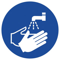 Hand hygiene sign for bathrooms and public areas