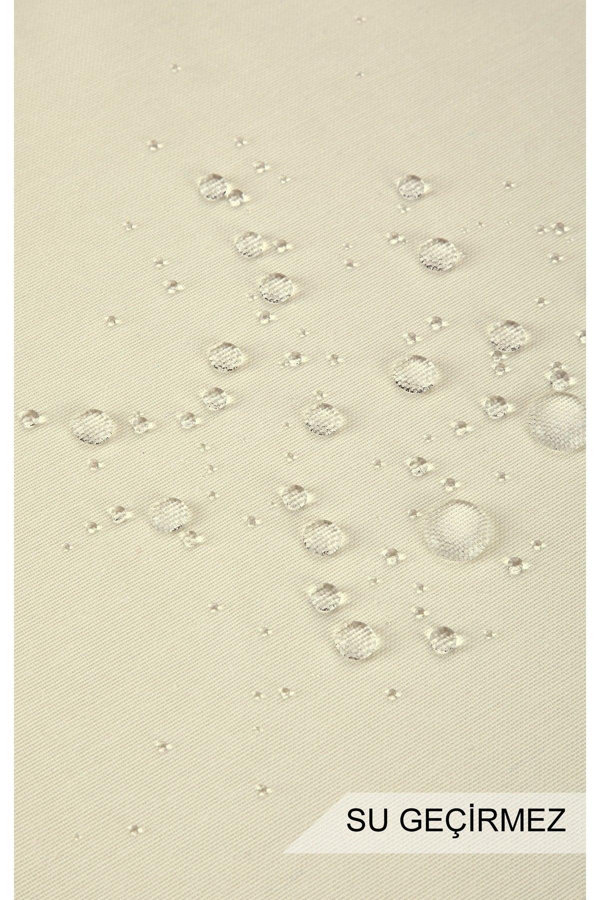 Washing Machine Cover Embroidered Liquid Proof Fabric Cream Color - Swordslife