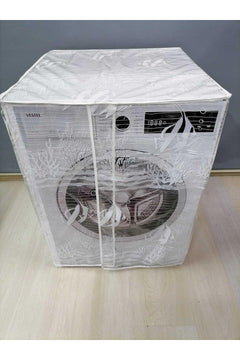 Polyester washing machine cover in standard size for bathroom styling