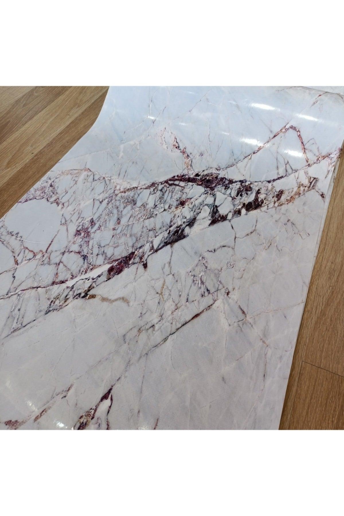 Waterproof Kitchen Bathroom Floor White Marble Tiles Wall Cabinet Table Adhesive Foil Covering - Swordslife