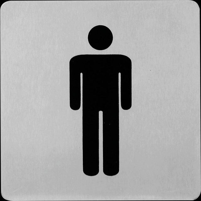 WC - Signs Stainless Steel Female Toilet / 100x100x1 / Stainless Steel - Swordslife