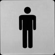 WC - stainless steel male toilet / 100x100x1 / stainless steel signs - Swordslife