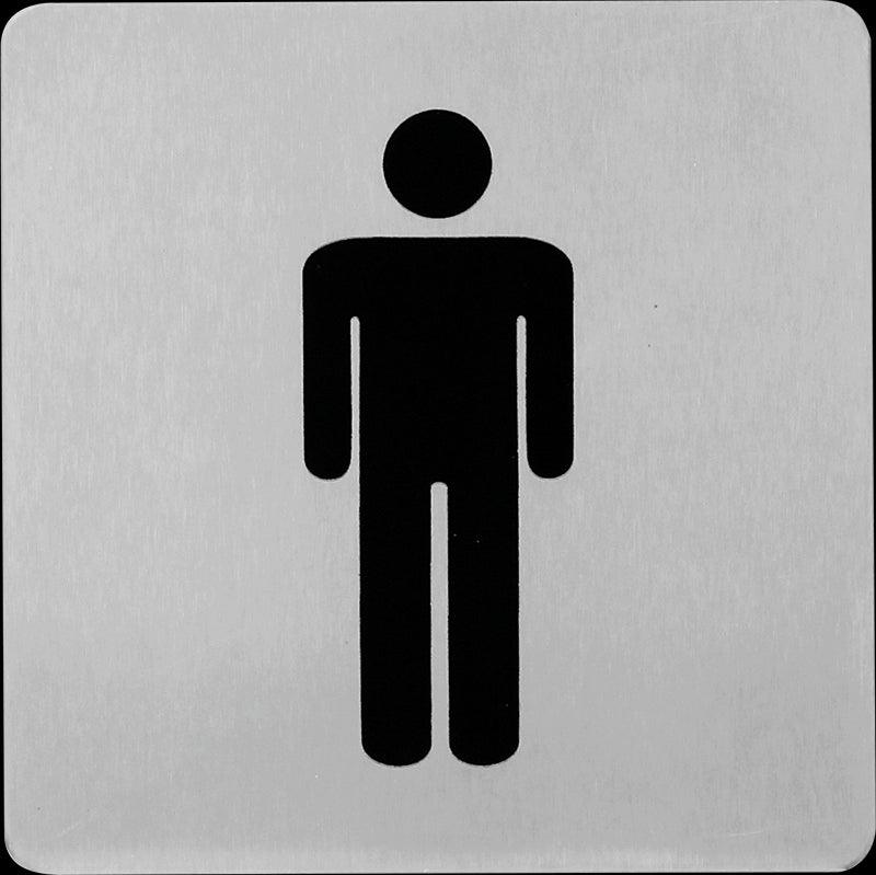 WC - stainless steel male toilet / 100x100x1 / stainless steel signs - Swordslife