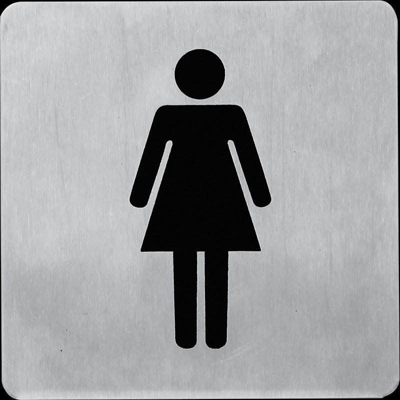 WC - stainless steel male toilet / 100x100x1 / stainless steel signs - Swordslife