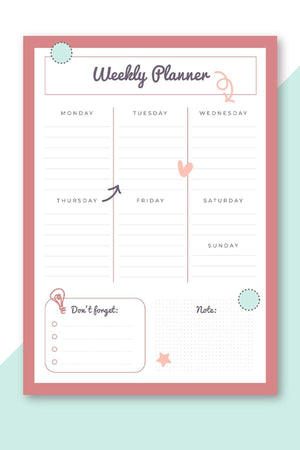 Weekly Planner - Daily Reminder