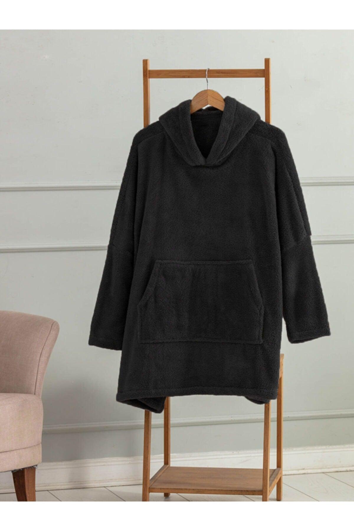 Wellsoft Single Wear Hooded Tv Blanket - Black 85 X 100 - Swordslife